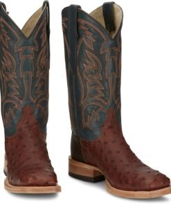 Ostrich skin boots