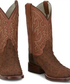 Ostrich skin boots