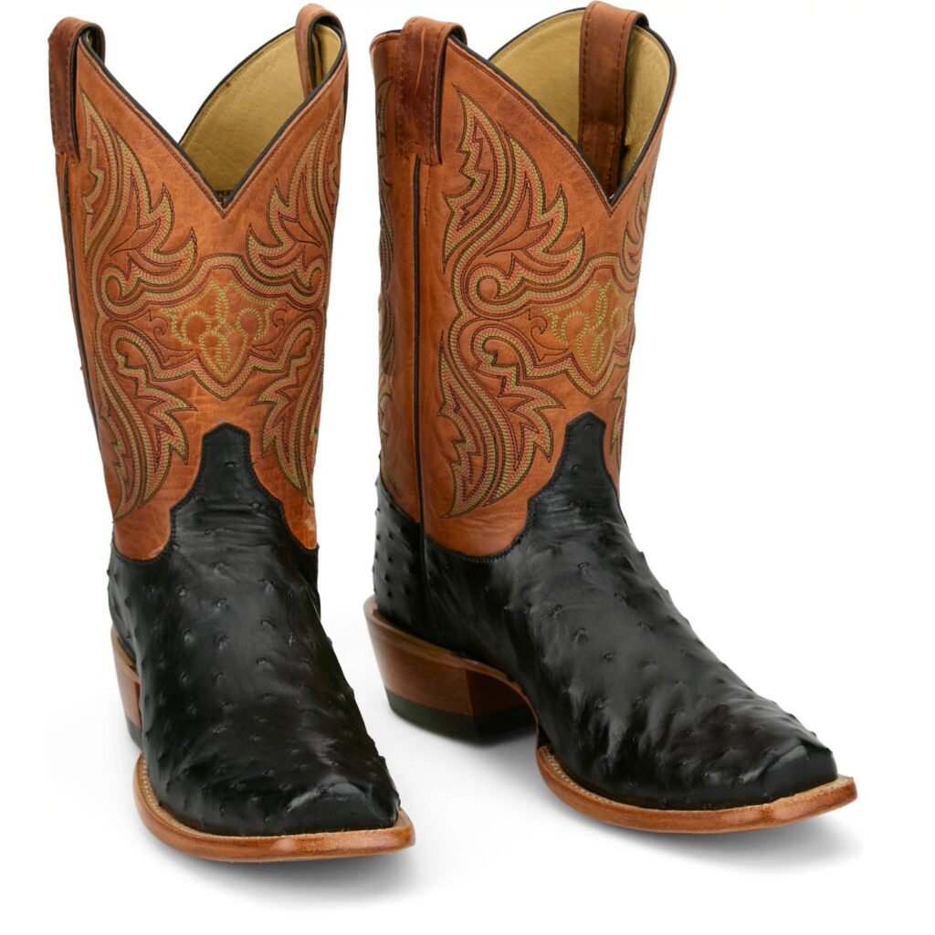 ostrich skin boots