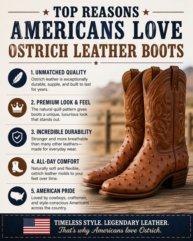 ostrich skin boots