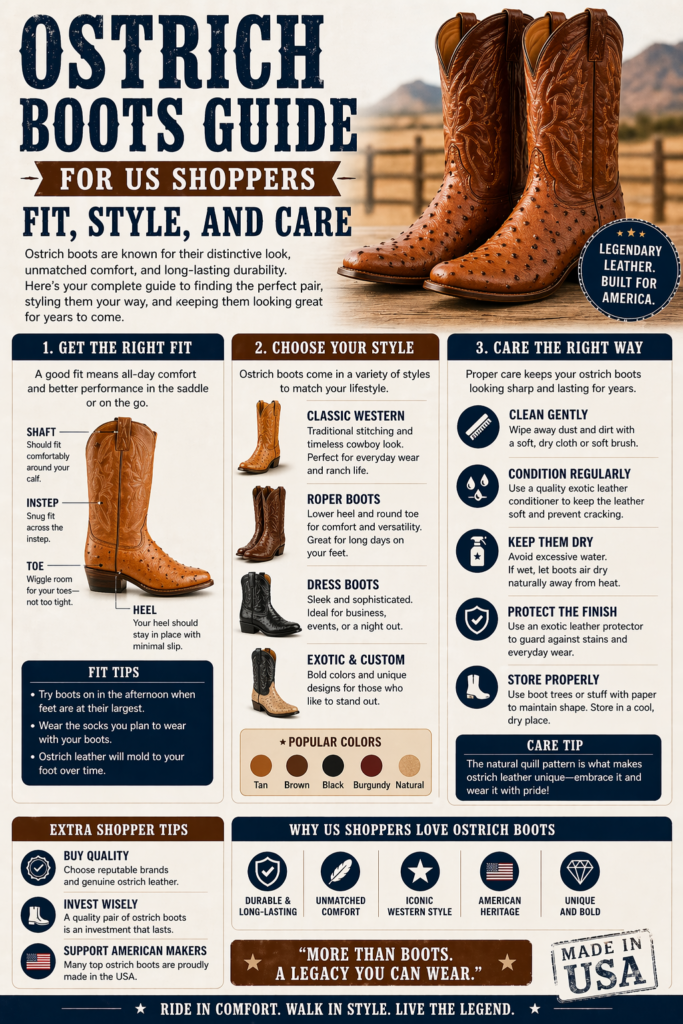 ostrich skin boots