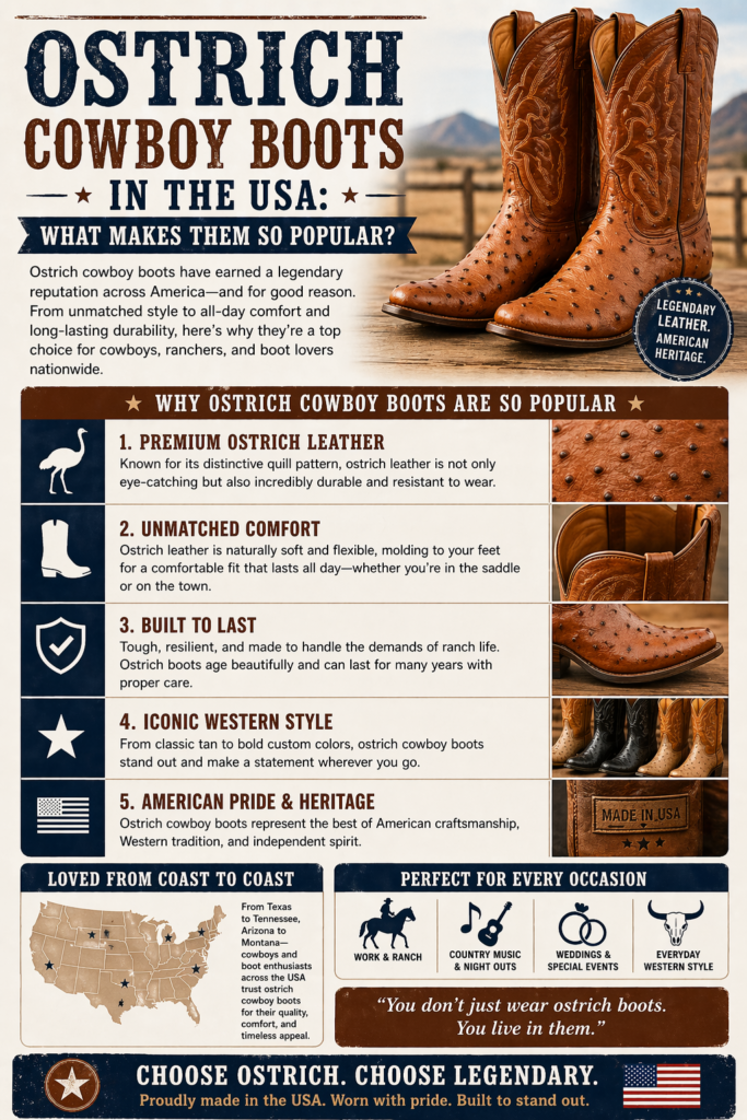 ostrich skin boots